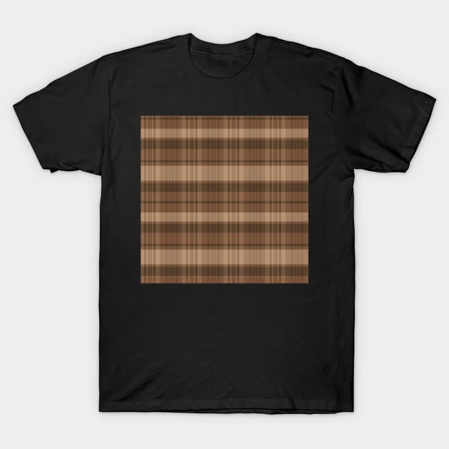 Light Academia Aesthetic Calan 1 Hand Drawn Textured Plaid Pattern T-Shirt by GenAumonier